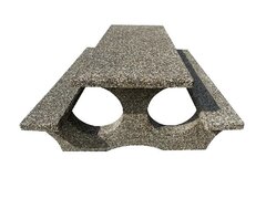 Set masa din beton cu banci aspect piatra naturala