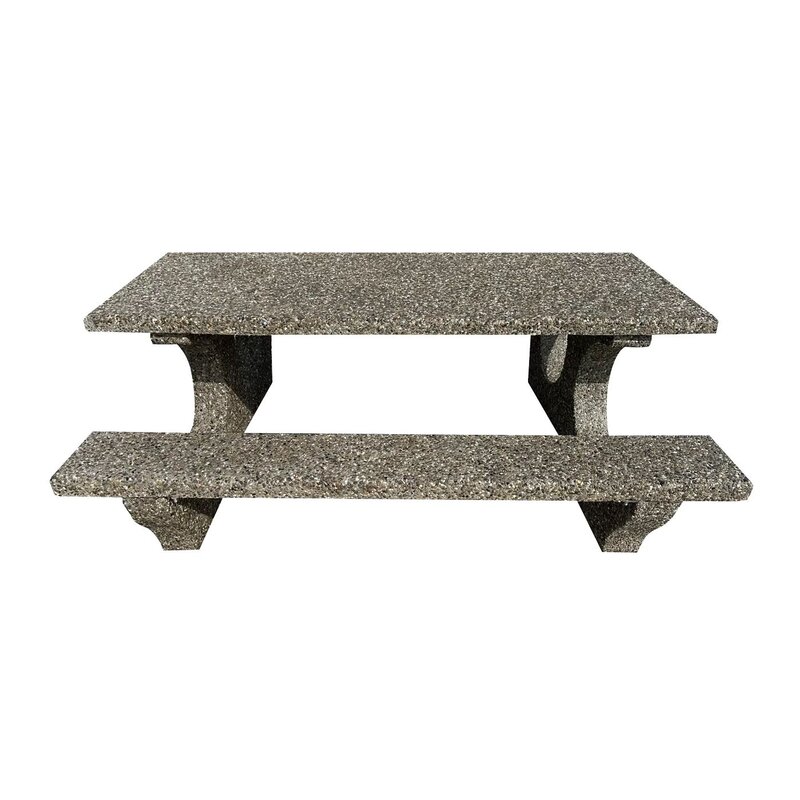 Set masa din beton cu banci aspect piatra naturala